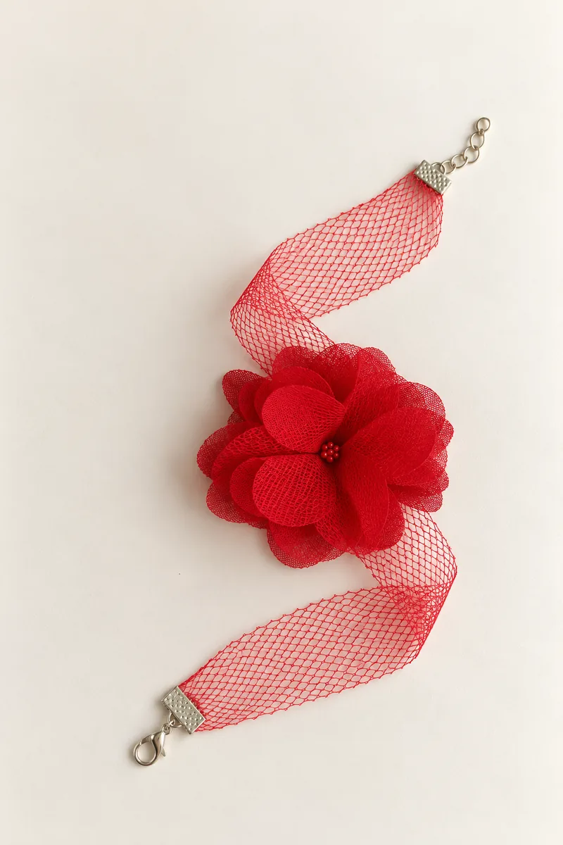 Choker Flora en rojo de Ann Estacio — foto 2
