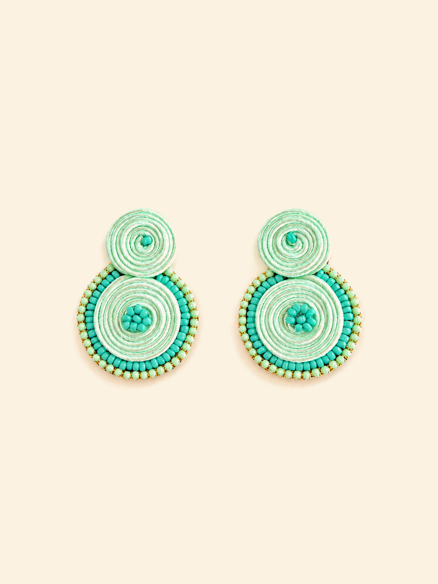 Pendientes Caracola en menta de Ann Estacio — foto 1
