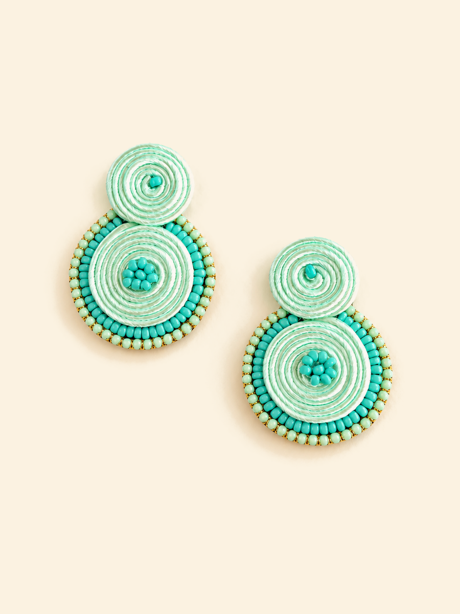 Pendientes Caracola en menta de Ann Estacio — foto 2