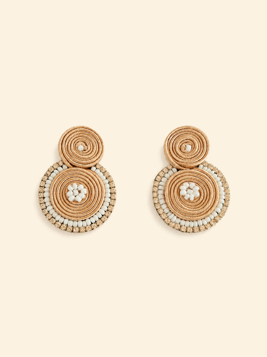 Pendientes Caracola en latte de Ann Estacio — foto 1