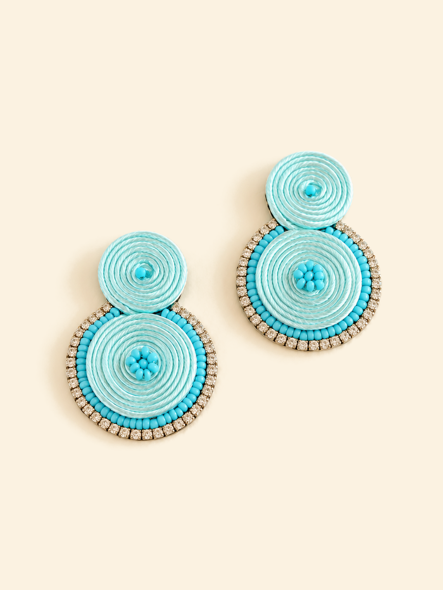 Pendientes Caracola en celeste de Ann Estacio — foto 2
