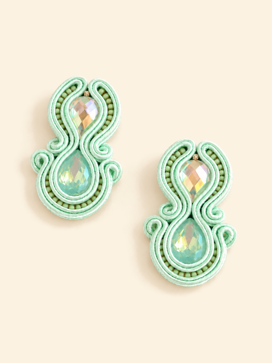 Pendientes Macarena en verde menta de Ann Estacio — foto 2