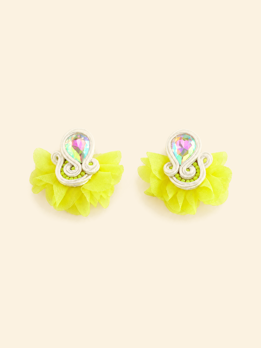 Pendientes Sakura en amarillo de Ann Estacio — foto 1