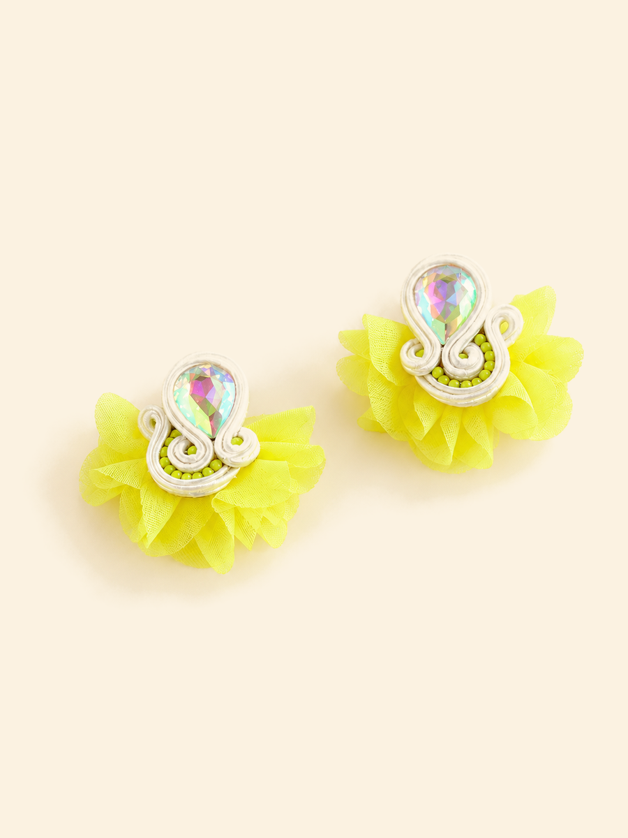 Pendientes Sakura en amarillo de Ann Estacio — foto 2
