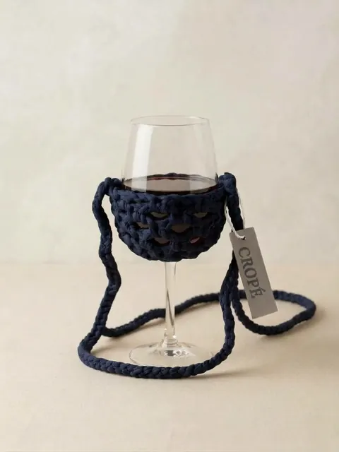Wine Holder en azul noche de Cropé